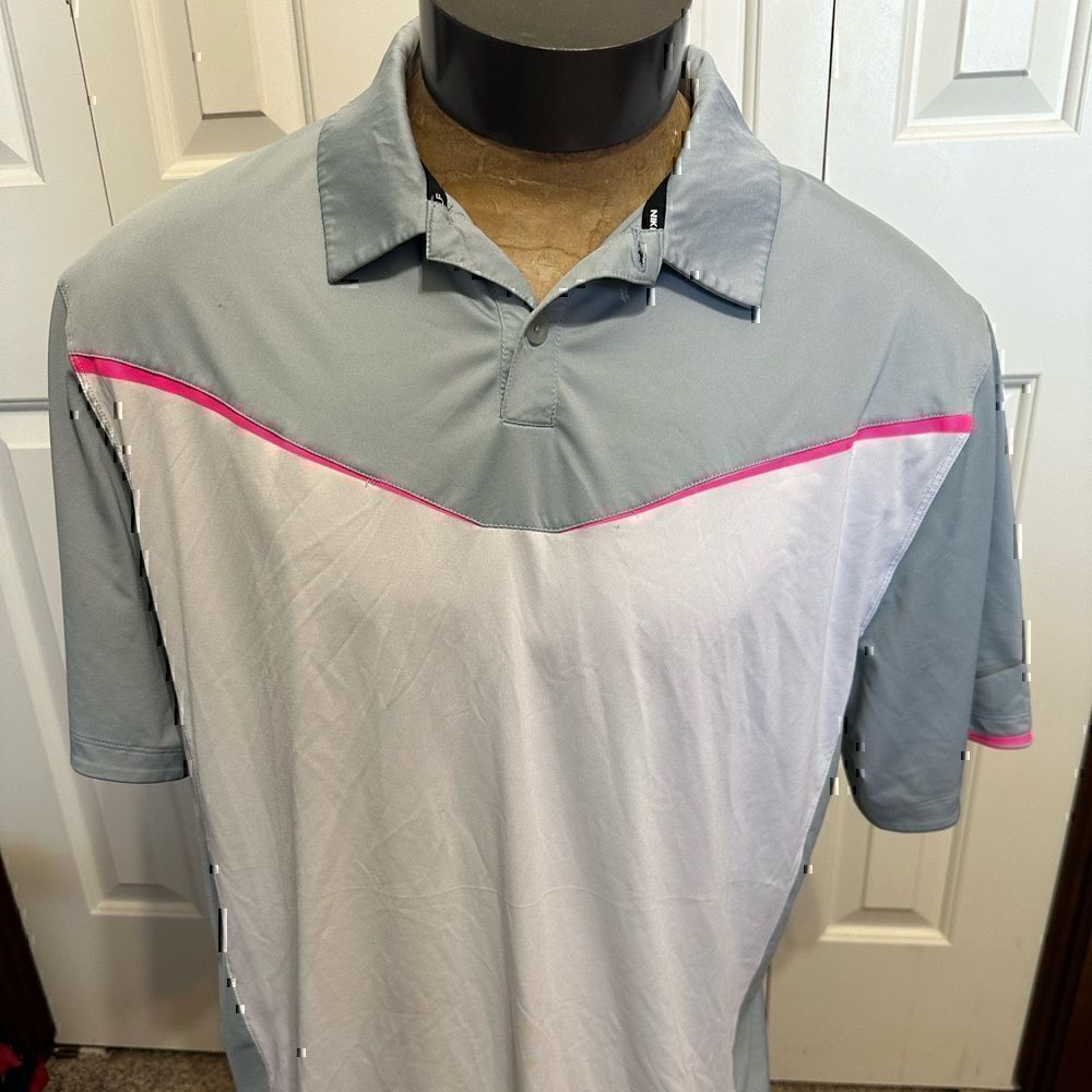 Nike Golf Drifit Mens Xl Short Sleevepolowithtournamentclubofiowalogo